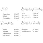 Menu Artisanal Rotisserie 176 Marrakech December 2023 145416-498900